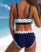 Liesbeth - Bikini a Vita Alta con Design Patchwork