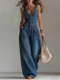 ✨ Sophie™ | Tuta in Denim dalla Vestibilità Ampia ✨