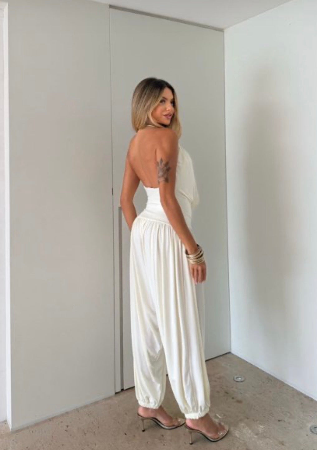 Gioia™ | Tuta Drappeggiata Elegante – Fascino Senza Tempo