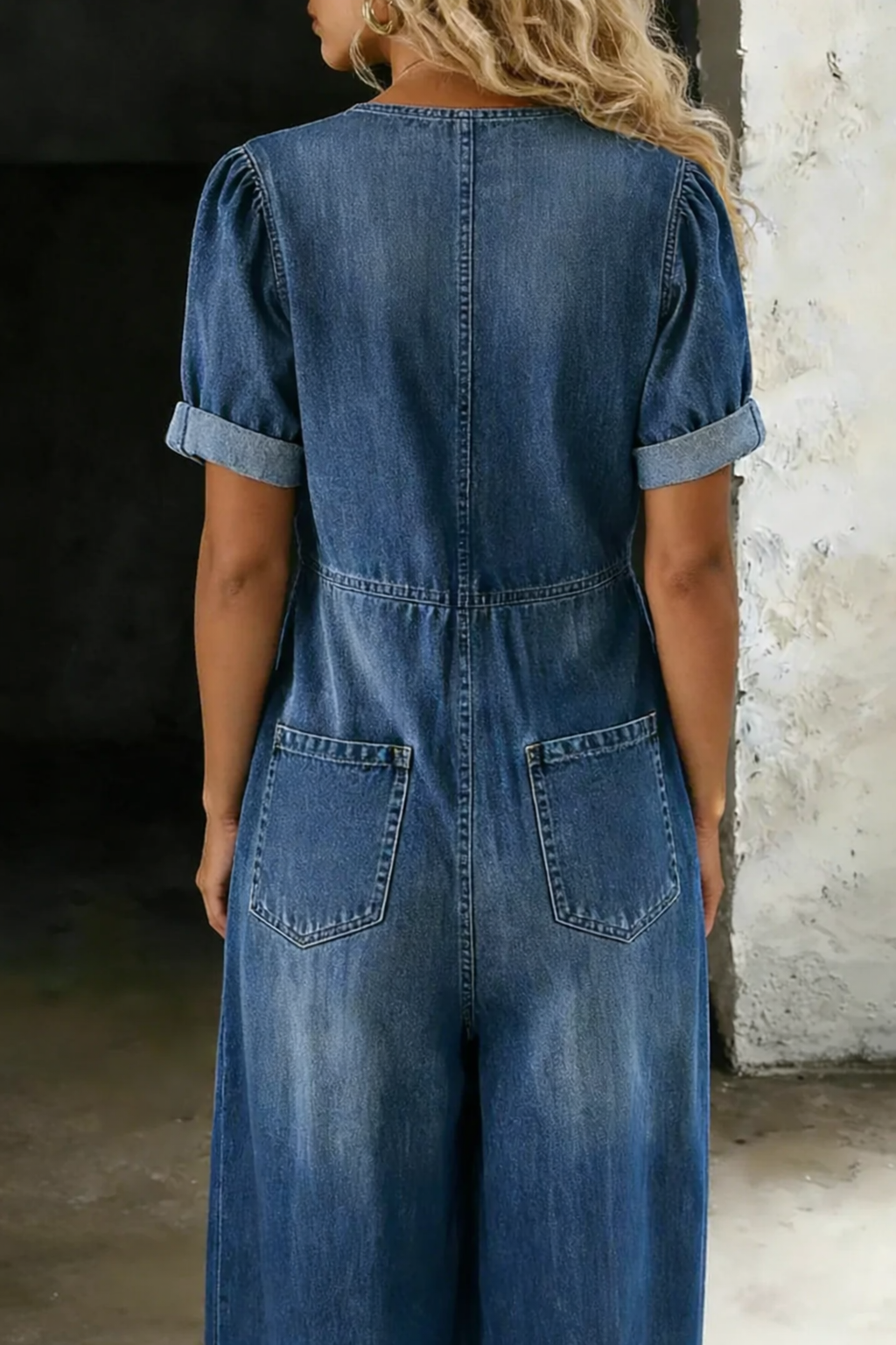 ✨ Maya™ | Tuta in Denim con Scollo a V ✨