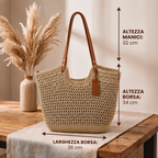 Gioia | Borsa Shopper Intrecciata a Mano all'Uncinetto
