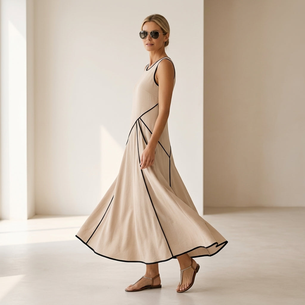 ✨ Emma Velvet™ | Elegante Abito a Righe 🇮🇹.