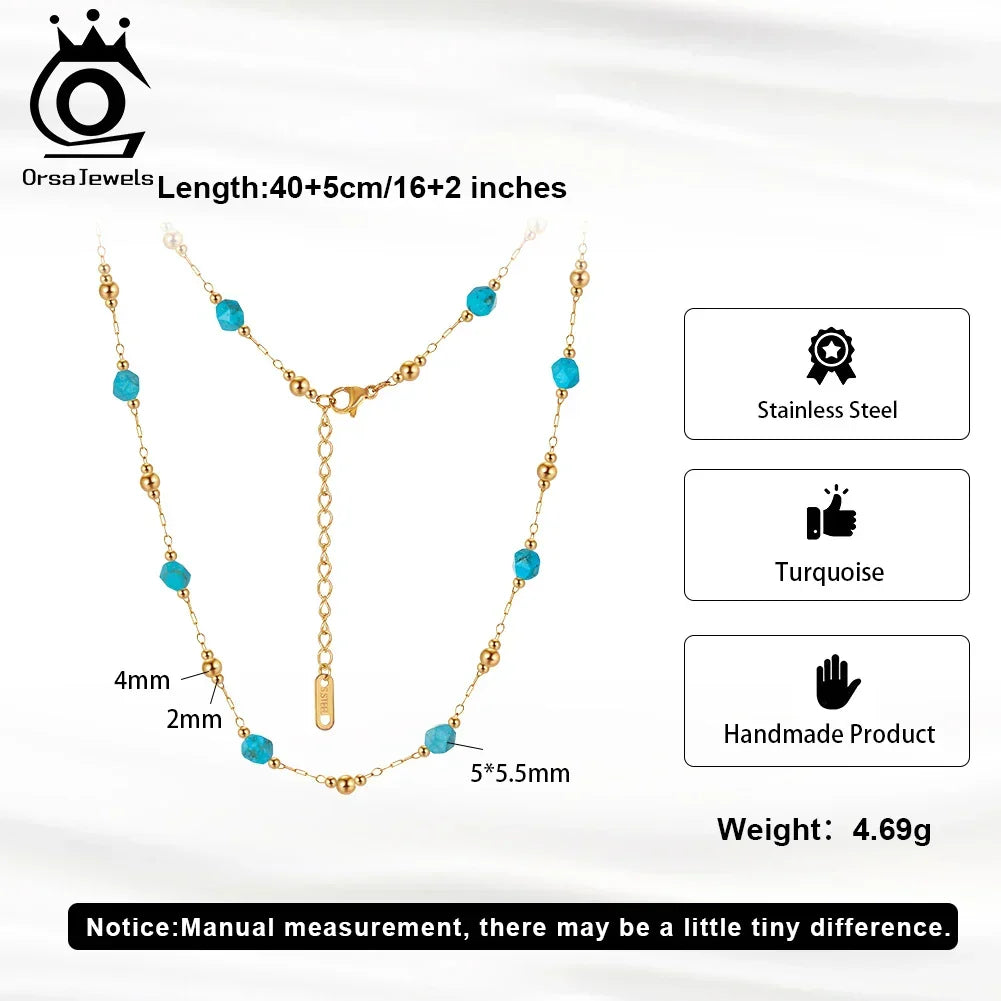 Collana e bracciale Choker Turchese