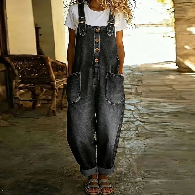 ✨ Mae™ | Tuta Vintage in Morbido Cotone Effetto Denim ✨