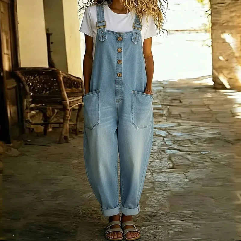 ✨ Mae™ | Tuta Vintage in Morbido Cotone Effetto Denim ✨