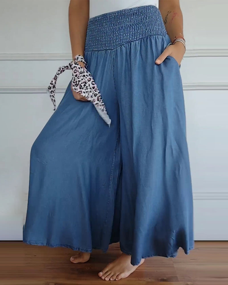Jasper | Pantaloni a Vita Alta Smock