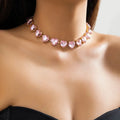 Collana Choker Cuore di Cristallo