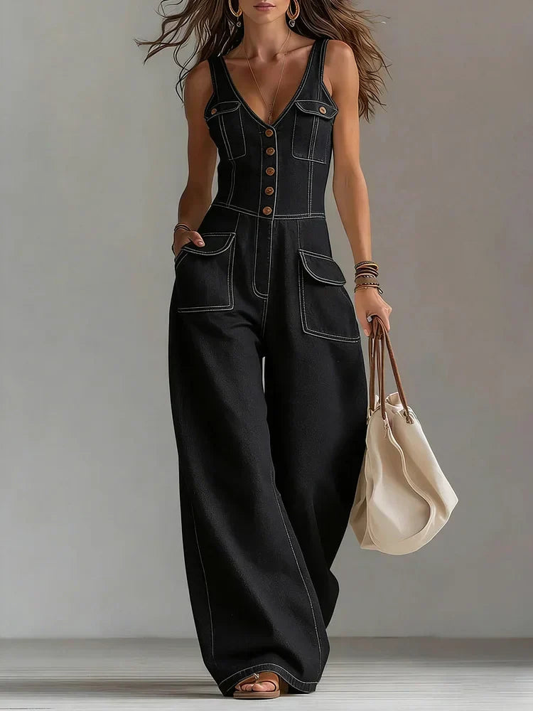 ✨ Sophie™ | Tuta in Denim dalla Vestibilità Ampia ✨
