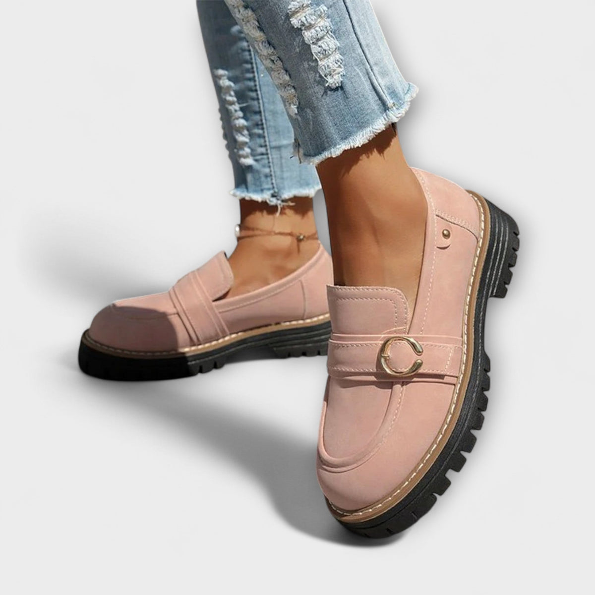 Lora™ | Mocassini Casual a Punta Tonda