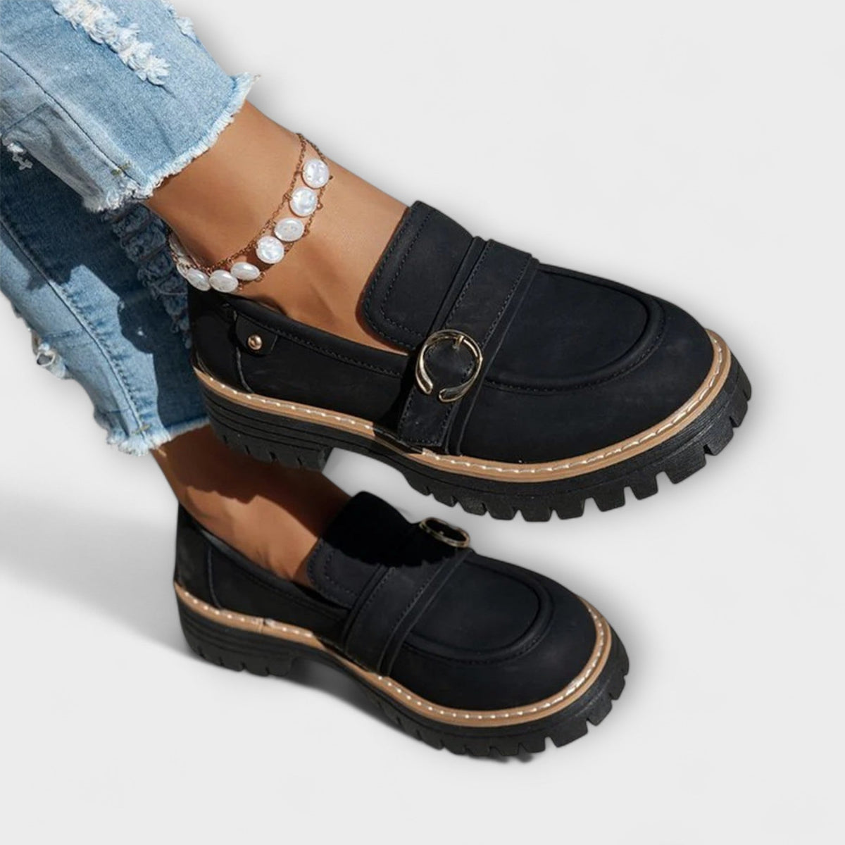 Lora™ | Mocassini Casual a Punta Tonda