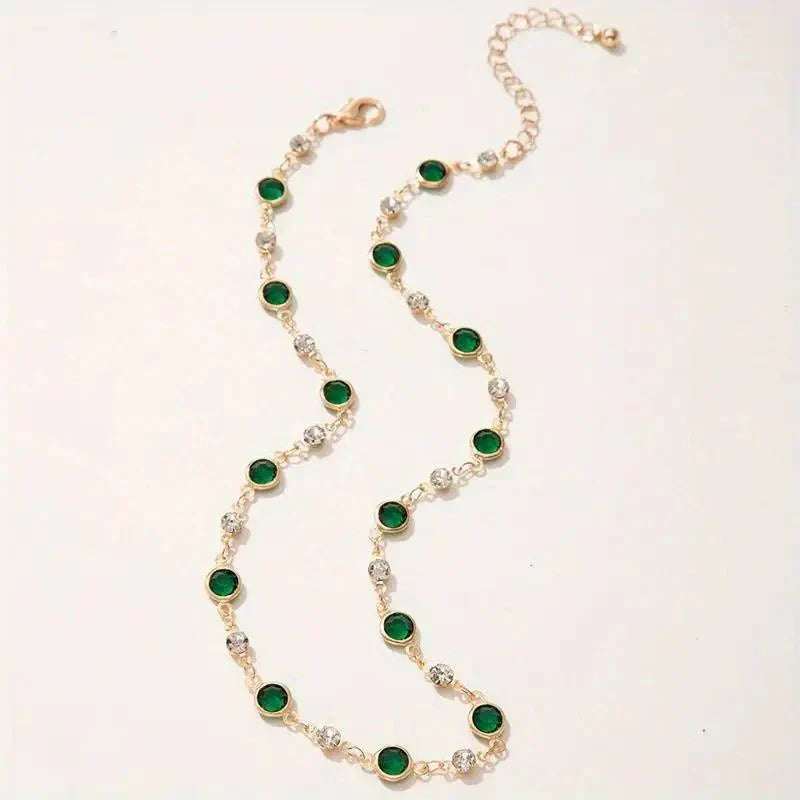 Collana Choker con Smeraldi e Diamanti