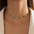 Collana Choker con Smeraldi e Diamanti