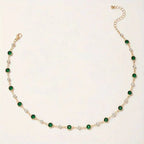 Collana Choker con Smeraldi e Diamanti