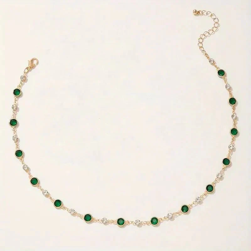 Collana Choker con Smeraldi e Diamanti