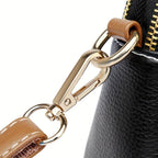 Borsa a spalla con texture "lychee" colorata Míla