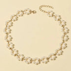 Collana Choker con Margherita Floreale in Perle