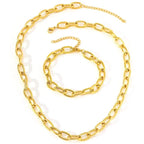 Set Collana e Bracciale a Clip Semplice