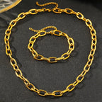 Set Collana e Bracciale a Clip Semplice